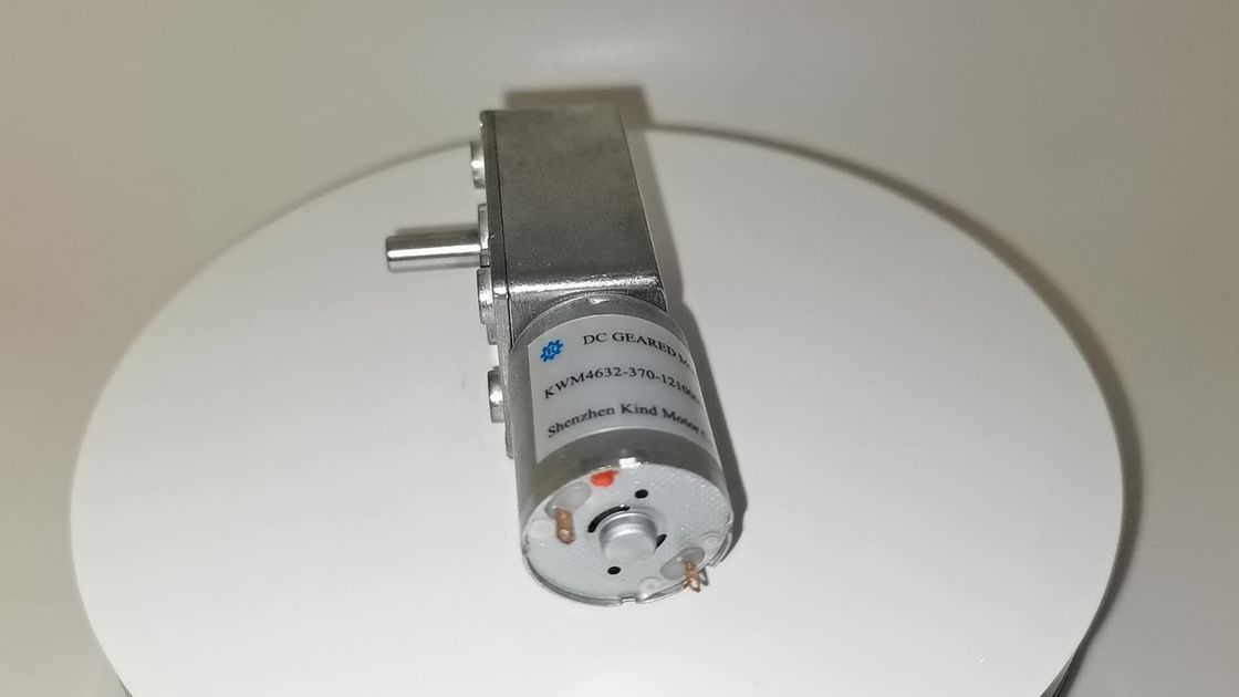 มอเตอร์เกียร์หนอน DC 24V Rs370 แปรงถ่านเสียงรบกวนต่ำสำหรับเครื่องใช้ภายในบ้าน
